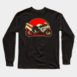 2004 Kawasaki Ninja ZX-10R Retro Red Circle Motorcycle Long Sleeve T-Shirt